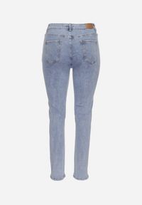 Born2be - Niebieskie Jeansy Skinny z Kieszeniami Rlosa. Kolor: niebieski