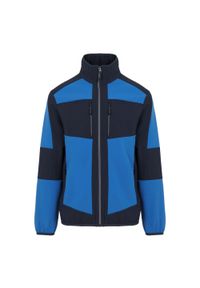 Regatta - Kurtka Unisex Dla Dorosłych EVolve 2 Layer Soft Shell. Kolor: czarny, niebieski, wielokolorowy. Materiał: elastan, poliester, materiał. Sport: turystyka piesza
