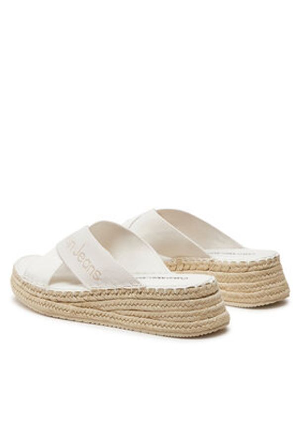 Calvin Klein Jeans Espadryle Sporty Wedge Rope Sandal Mr YW0YW01364 Biały. Kolor: biały. Materiał: materiał. Styl: sportowy