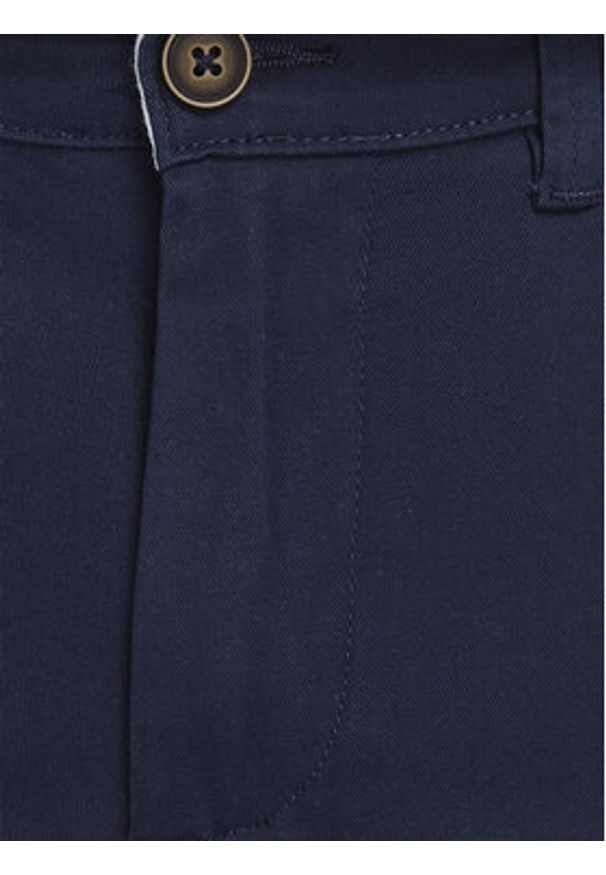 Jack & Jones - Jack&Jones Chinosy Marco 12174309 Granatowy Slim Fit. Kolor: niebieski. Materiał: bawełna