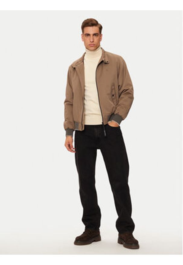 Marc O'Polo Kurtka bomber 428024970256 Beżowy Regular Fit. Typ kołnierza: polo. Kolor: beżowy. Materiał: syntetyk