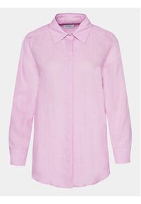 Marella Koszula Racla 2413111104 Różowy Regular Fit. Kolor: różowy. Materiał: len #2