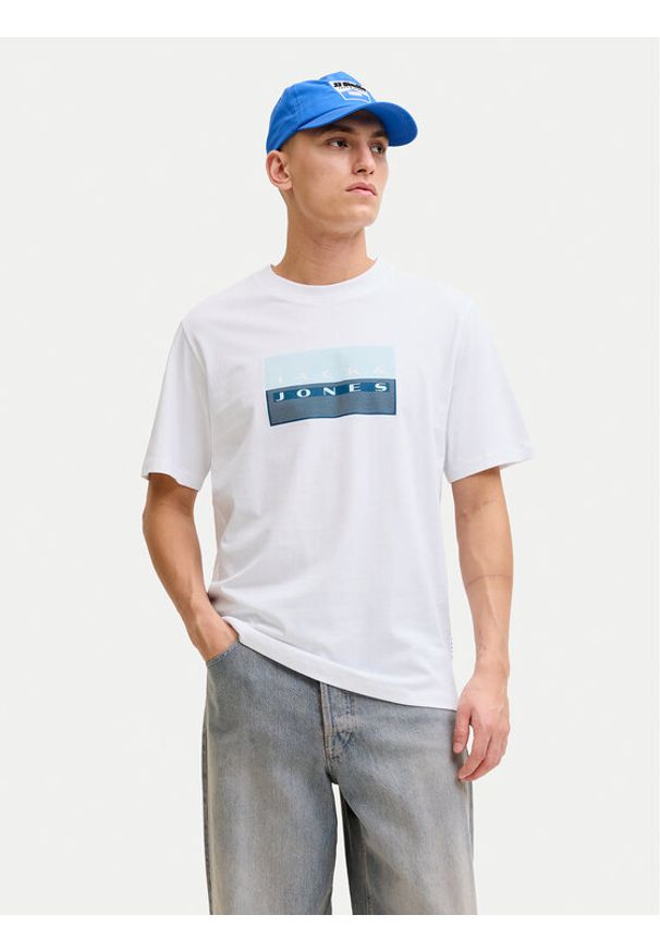 Jack & Jones T-Shirt Fusion 12289863 Biały Regular Fit. Kolor: biały. Materiał: bawełna