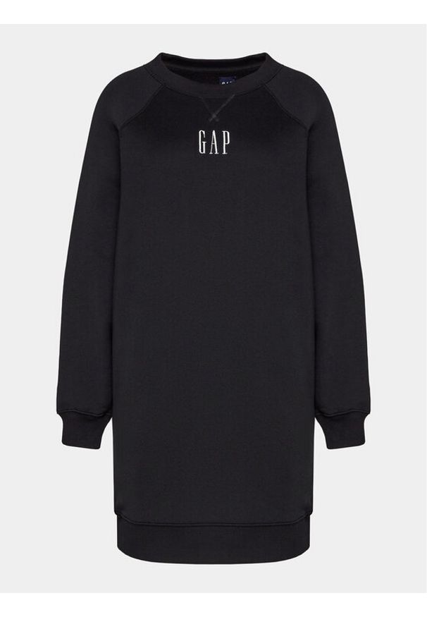 GAP - Gap Sukienka codzienna 729748-01 Czarny Regular Fit. Okazja: na co dzień. Kolor: czarny. Materiał: bawełna. Typ sukienki: proste. Styl: casual