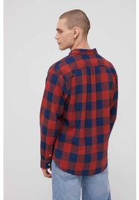 Lee koszula z domieszką lnu męska kolor czerwony relaxed z kołnierzykiem button-down. Typ kołnierza: button down. Kolor: czerwony. Materiał: len. Długość rękawa: długi rękaw. Długość: długie #5