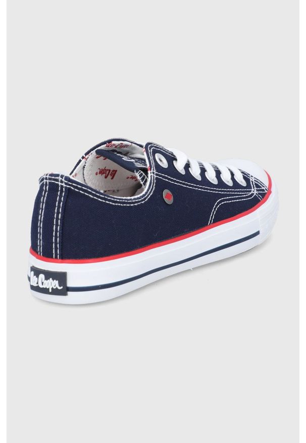 Lee Cooper tenisówki damskie kolor granatowy. Nosek buta: okrągły. Zapięcie: sznurówki. Kolor: niebieski. Szerokość cholewki: normalna