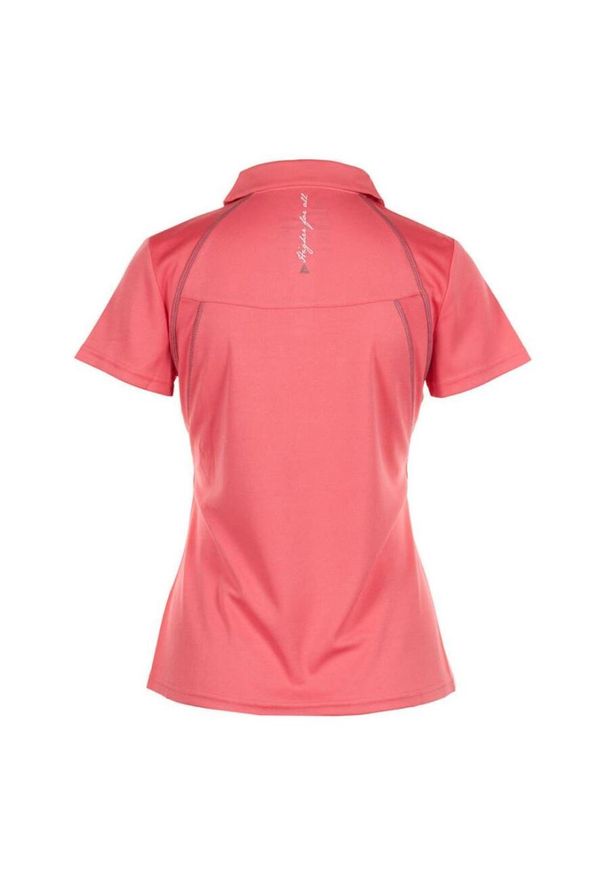 PEAK MOUNTAIN - Damska koszulka polo Peak Mountain. Typ kołnierza: polo. Kolor: pomarańczowy