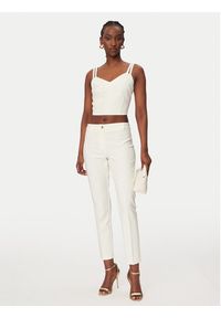 Rinascimento Spodnie materiałowe CFC0128650003 Biały Regular Fit. Kolor: biały. Materiał: syntetyk #5