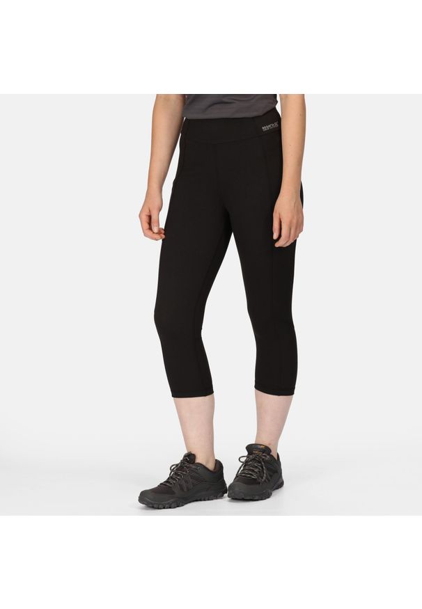 Regatta - Holeen damskie legginsy fitness. Kolor: czarny. Sport: fitness