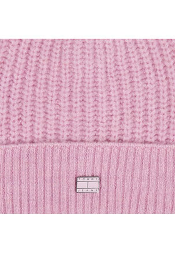 Tommy Jeans Czapka Tjw Cosy Knit Beanie AW0AW15462 Różowy. Kolor: różowy. Materiał: syntetyk