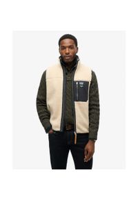 Polar Superdry Vintage Retro Fleece. Kolor: beżowy. Materiał: polar #2