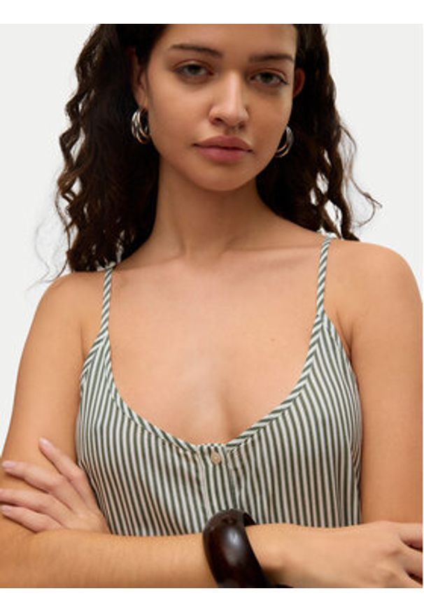 Vero Moda Sukienka letnia Bumpy 10325283 Zielony Loose Fit. Kolor: zielony. Materiał: wiskoza. Sezon: lato
