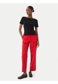 TOMMY HILFIGER - Tommy Hilfiger Chinosy WW0WW49647 Czerwony Slim Fit. Kolor: czerwony. Materiał: lyocell #4