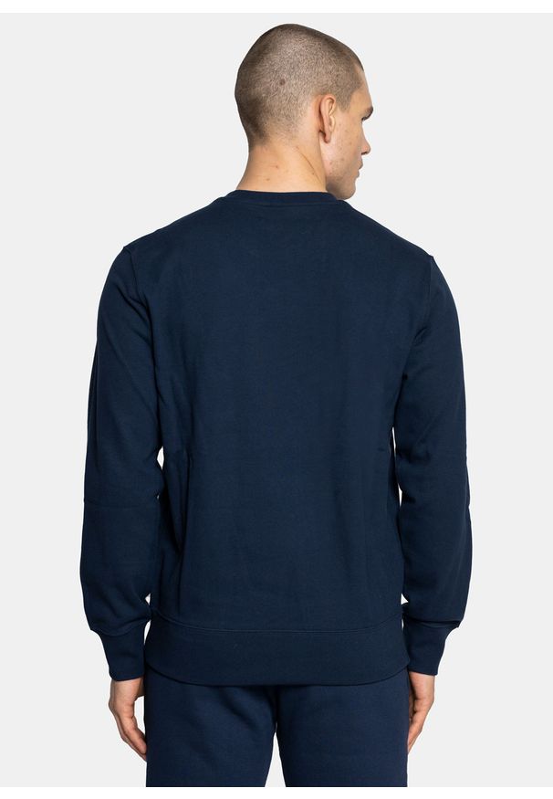 Bluza Champion Satin C Logo Cotton Terry Sweatshirt (214189-BS538). Kolor: niebieski. Materiał: materiał. Styl: sportowy, elegancki