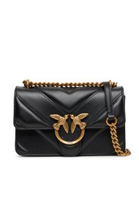 Pinko - PINKO Torebka Love One Mini Light Dc. Al 25-26 PLTT 104550 A2OS Czarny. Kolor: czarny. Materiał: skórzane