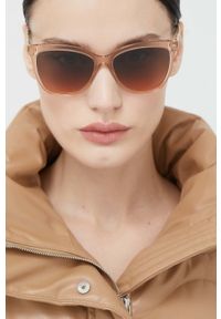 Burberry okulary przeciwsłoneczne damskie kolor pomarańczowy. Kolor: pomarańczowy #1