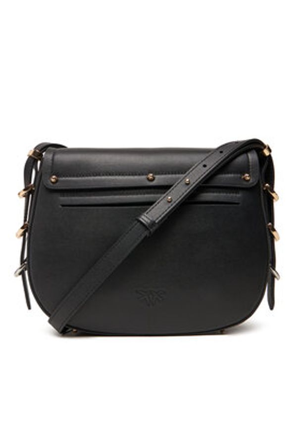 Pinko - PINKO Torebka Saddle Classic PE 25 PLTT 103830 A270 Czarny. Kolor: czarny. Materiał: skórzane