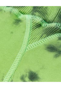 CHAOS BY MARTA BOLIGLOVA - Zielone spodnie dresowe z logo Ravon. Kolor: zielony. Materiał: dresówka. Wzór: nadruk