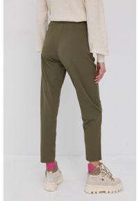 JDY Spodnie damskie kolor zielony proste high waist. Okazja: na co dzień. Stan: podwyższony. Kolor: zielony. Materiał: dzianina. Styl: casual #2