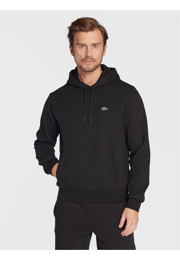 Lacoste Bluza SH9623 Czarny Classic Fit. Kolor: czarny. Materiał: bawełna