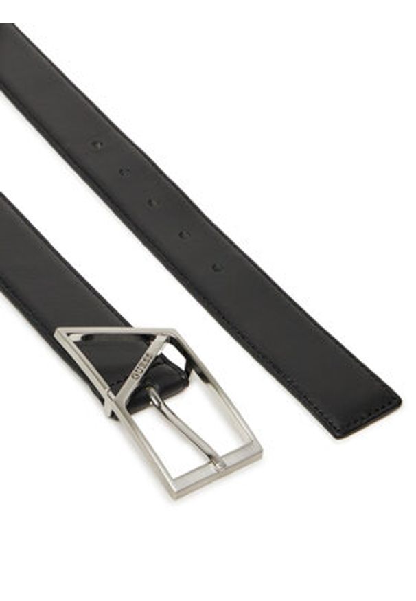 Guess Pasek Męski BM7817 P5335 Czarny. Kolor: czarny. Materiał: skóra