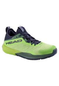 Buty do tenisa męskie Head Motion Pro. Zapięcie: sznurówki. Kolor: czarny, wielokolorowy. Materiał: syntetyk, tkanina, materiał. Szerokość cholewki: normalna. Sport: tenis