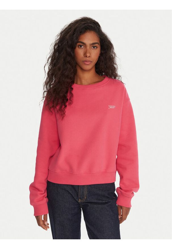 Tommy Jeans Bluza Silver Script DW0DW21961 Różowy Regular Fit. Kolor: różowy. Materiał: bawełna