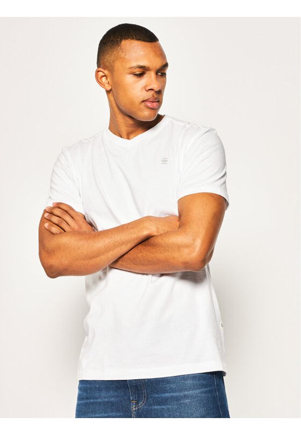 G-Star RAW - G-Star Raw T-Shirt Base-S D16412-336-110 Biały Regular Fit. Kolor: biały. Materiał: bawełna