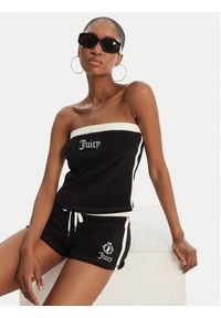 Juicy Couture Top Applique Terry JCWSC126314 Czarny Slim Fit. Kolor: czarny. Materiał: bawełna #3