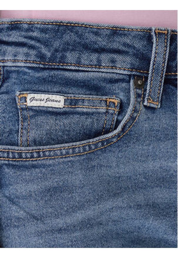 Guess Jeans Szorty jeansowe W5YD0Y D5R11 Niebieski Regular Fit. Kolor: niebieski. Materiał: bawełna