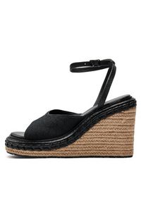 Calvin Klein Espadryle Wedge Sandal 70 Mono Jacq HW0HW01961 Czarny. Kolor: czarny. Materiał: materiał