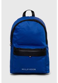 TOMMY HILFIGER - Tommy Hilfiger plecak męski kolor niebieski duży gładki. Kolor: niebieski. Materiał: poliester. Wzór: gładki