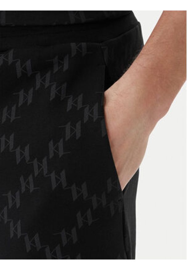 Karl Lagerfeld - KARL LAGERFELD Szorty sportowe 705076 562952 Czarny Regular Fit. Kolor: czarny. Materiał: bawełna. Styl: sportowy