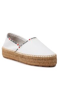 Love Moschino - LOVE MOSCHINO Espadryle JA10323G1GIA0100 Biały. Kolor: biały. Materiał: materiał #2