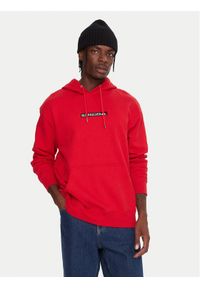 Quiksilver Bluza Dna EQYFT05121 Czerwony Oversize. Kolor: czerwony. Materiał: bawełna