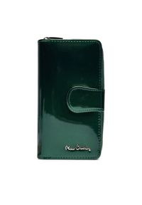 Pierre Cardin Duży Portfel Damski 07 SHINY 116 Zielony. Kolor: zielony. Materiał: skóra