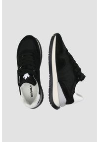 DSQUARED2 Czarne sneakersy Running Low Top, Rozmiar 40. Kolor: czarny. Materiał: skóra. Sport: bieganie
