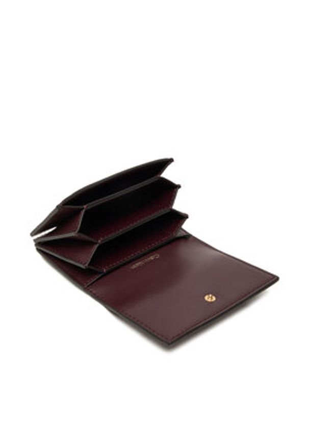 Calvin Klein Portfel Emblem Aop Accordion Cardcase LV04F1083G Bordowy. Kolor: czerwony. Materiał: skóra