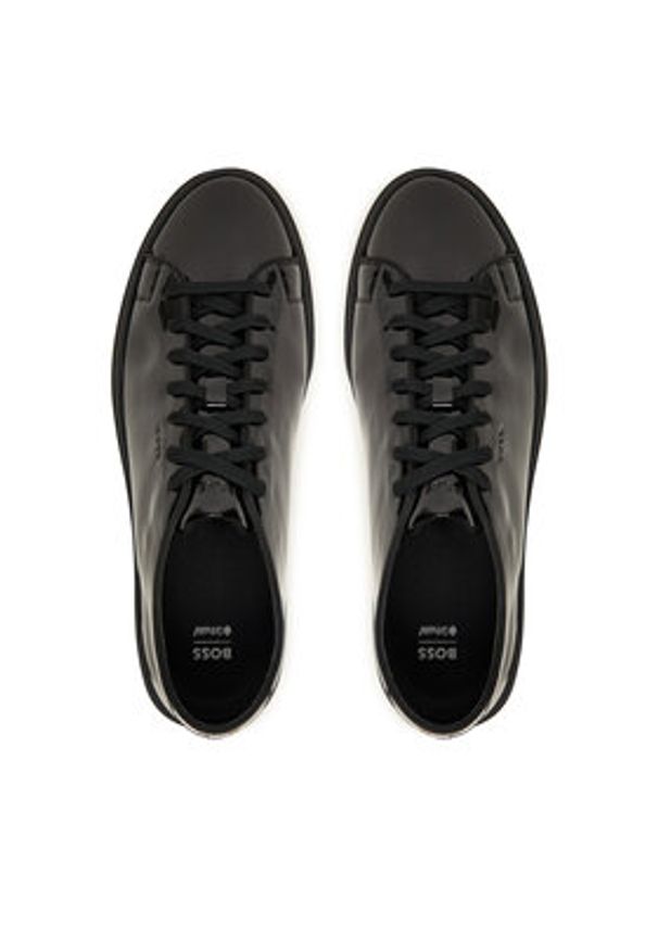 BOSS Sneakersy Kieran 50552854 Czarny. Kolor: czarny. Materiał: skóra, lakier