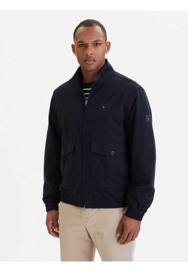 TOMMY HILFIGER - Tommy Hilfiger Kurtka przejściowa Harrington MW0MW42507 Niebieski Regular Fit. Kolor: niebieski. Materiał: bawełna