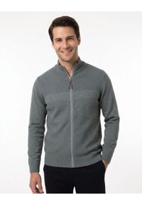 Rozpinany Sweter Bawełniany (Kardigan) - Adriano Guinari - Popielaty. Kolor: szary. Materiał: bawełna. Sezon: zima, jesień #4