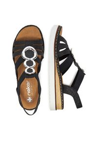 Rieker Sandały 679L4-00 Czarny. Kolor: czarny. Materiał: syntetyk, materiał #2