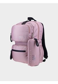4f - Plecak szkolny (15 L) z piórnikiem dziewczęcy. Kolor: różowy. Materiał: materiał #2