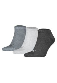 Puma Zestaw 3 par niskich skarpet unisex 938624 Szary. Kolor: szary. Materiał: bawełna, materiał