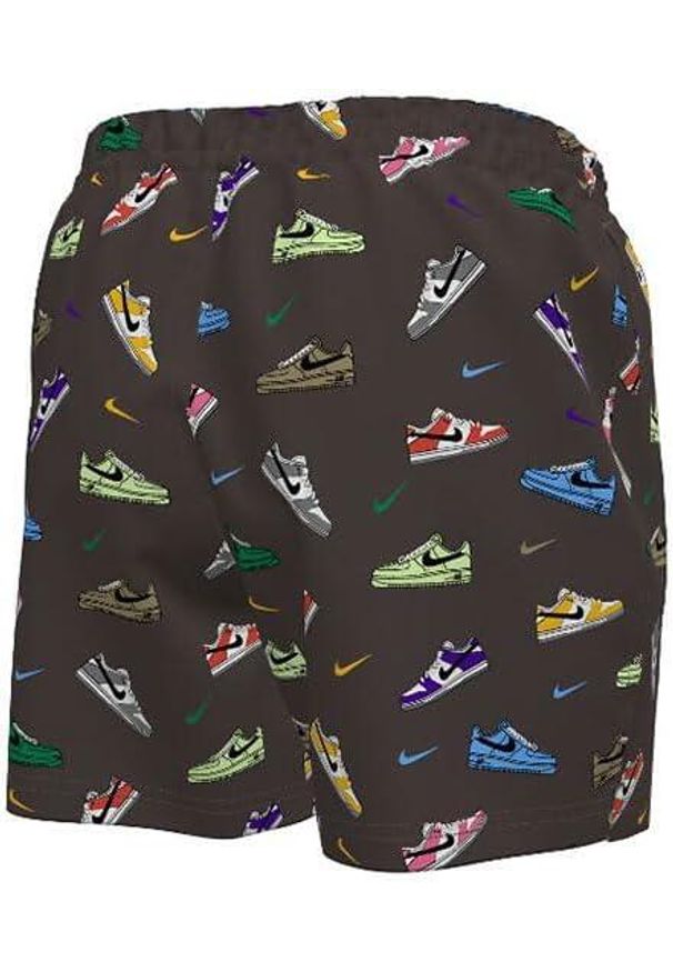 Szorty kąpielowe męskie Nike Multi Print 5" Volley. Kolor: wielokolorowy. Wzór: nadruk