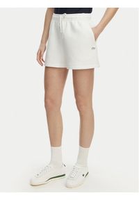 Lacoste Szorty sportowe GF9991 Biały Regular Fit. Kolor: biały. Materiał: bawełna #1