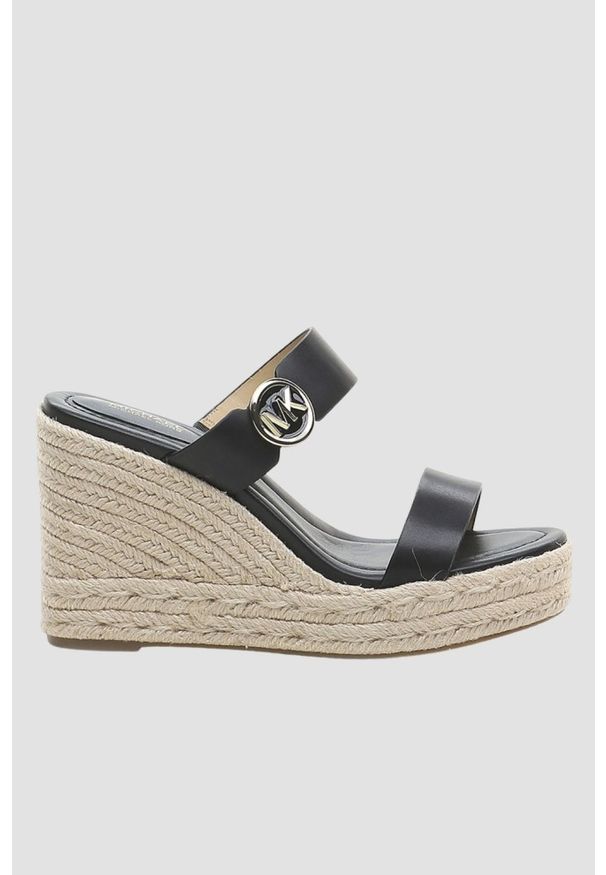 Michael Kors - MICHAEL KORS Czarne sandały Lucinda Wedge, Rozmiar 38. Kolor: czarny