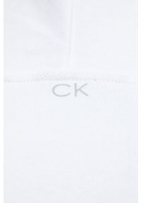 Calvin Klein Performance bluza dresowa męska kolor biały z kapturem z nadrukiem. Typ kołnierza: kaptur. Kolor: biały. Materiał: dresówka. Wzór: nadruk #4