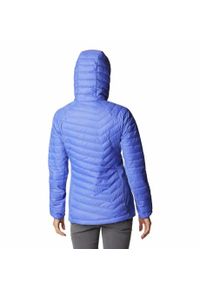 columbia - Kurtka Puchowa Columbia Powder Pass Hooded Jacket Damska. Kolor: fioletowy. Materiał: puch