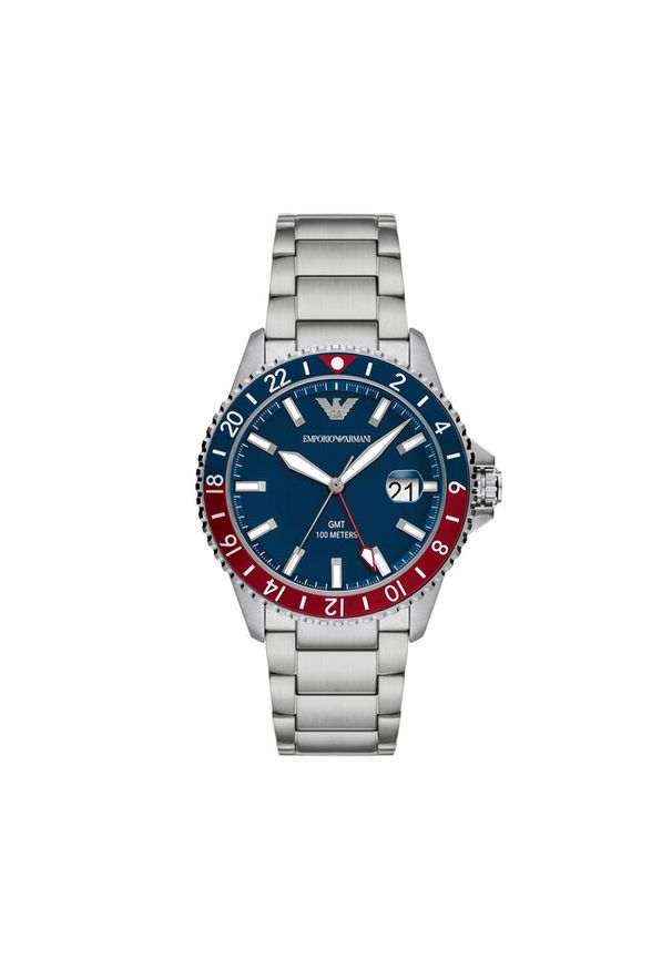 Zegarek Emporio Armani. Kolor: srebrny